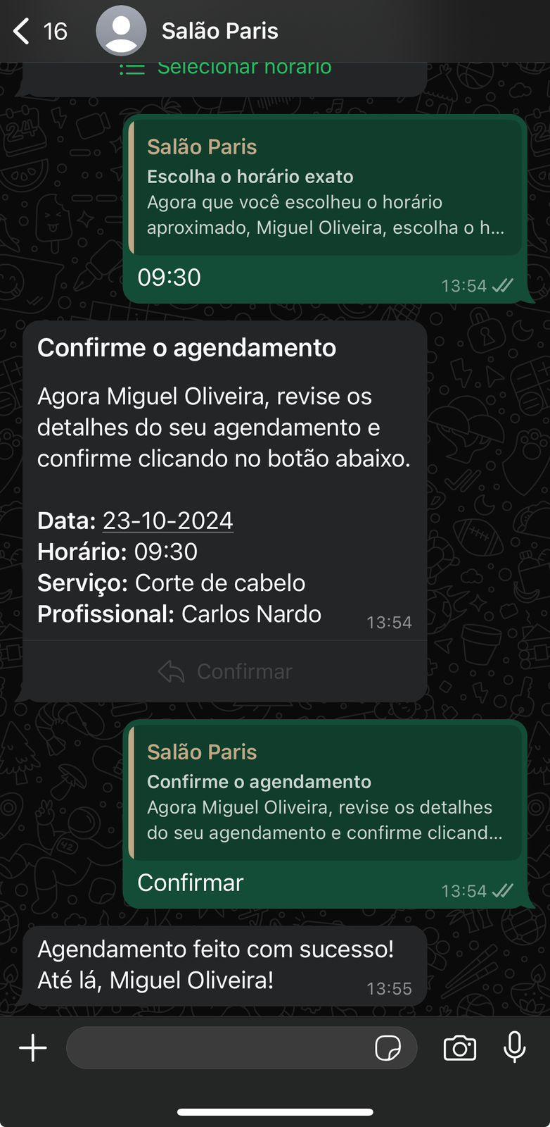 Agendamento pelo Whatsapp 3